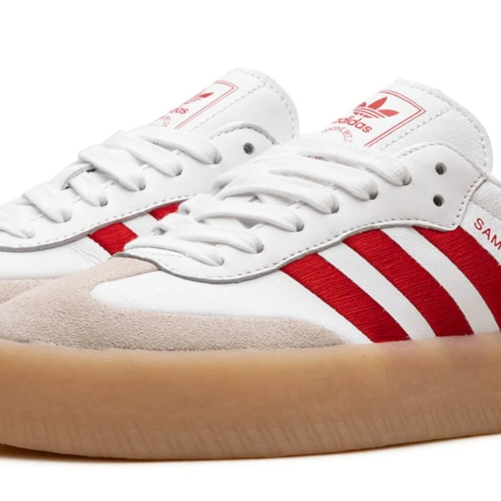 Adidas Sambae Womens - Red Stripe/Gum bottom